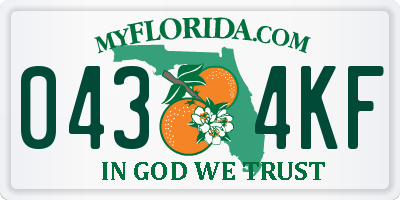 FL license plate 0434KF