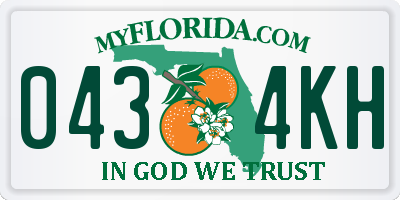 FL license plate 0434KH