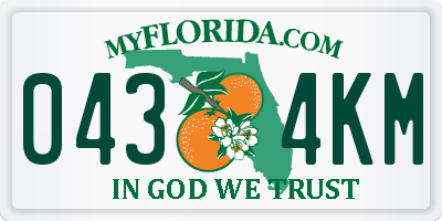 FL license plate 0434KM