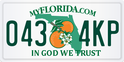 FL license plate 0434KP