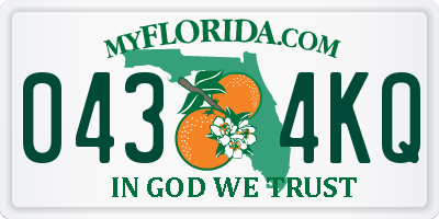 FL license plate 0434KQ