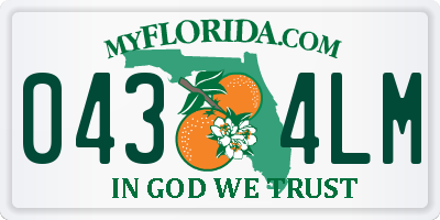 FL license plate 0434LM