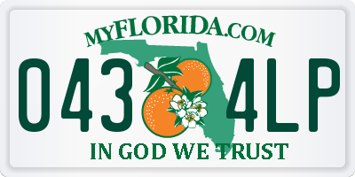 FL license plate 0434LP