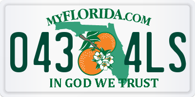 FL license plate 0434LS