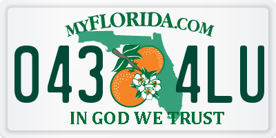 FL license plate 0434LU