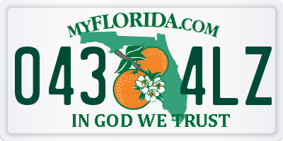FL license plate 0434LZ