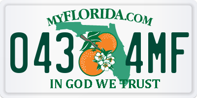 FL license plate 0434MF
