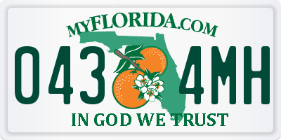 FL license plate 0434MH