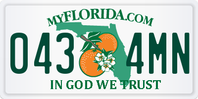 FL license plate 0434MN