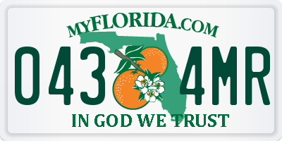 FL license plate 0434MR