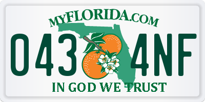 FL license plate 0434NF
