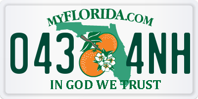 FL license plate 0434NH