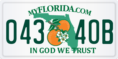 FL license plate 0434OB