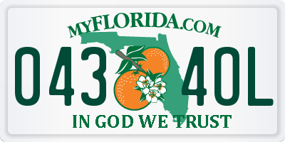 FL license plate 0434OL
