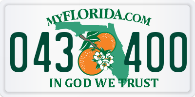 FL license plate 0434OO