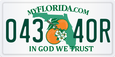 FL license plate 0434OR