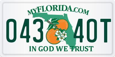 FL license plate 0434OT