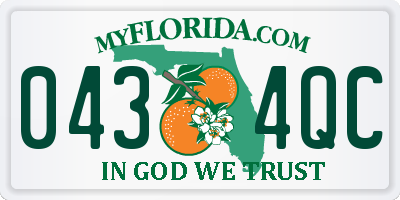 FL license plate 0434QC