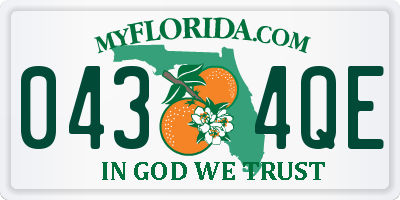 FL license plate 0434QE