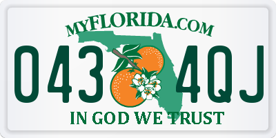 FL license plate 0434QJ