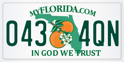FL license plate 0434QN