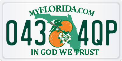 FL license plate 0434QP