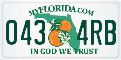 FL license plate 0434RB