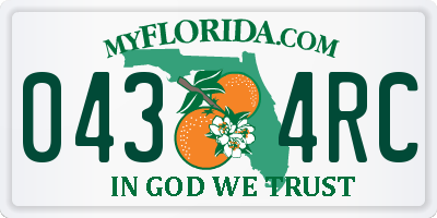FL license plate 0434RC