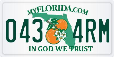 FL license plate 0434RM