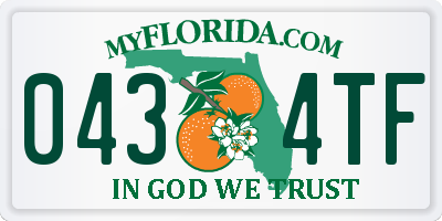 FL license plate 0434TF