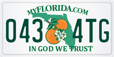 FL license plate 0434TG