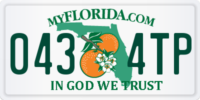 FL license plate 0434TP
