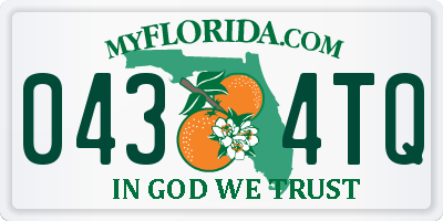 FL license plate 0434TQ