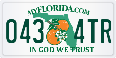 FL license plate 0434TR