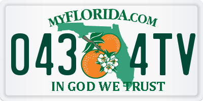 FL license plate 0434TV