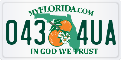 FL license plate 0434UA