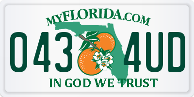 FL license plate 0434UD