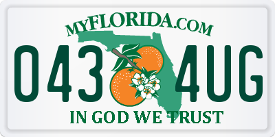FL license plate 0434UG