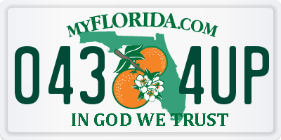 FL license plate 0434UP