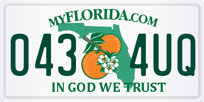 FL license plate 0434UQ