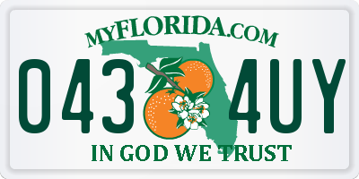 FL license plate 0434UY