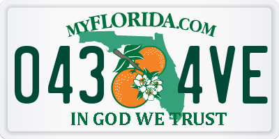 FL license plate 0434VE