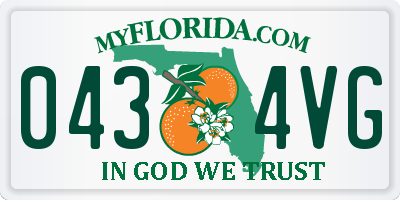 FL license plate 0434VG