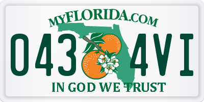 FL license plate 0434VI