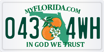 FL license plate 0434WH