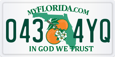 FL license plate 0434YQ