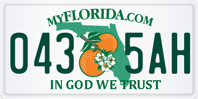 FL license plate 0435AH