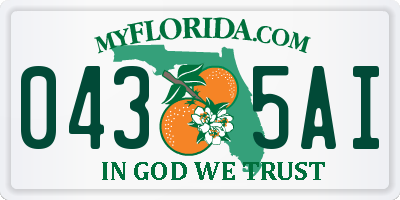 FL license plate 0435AI