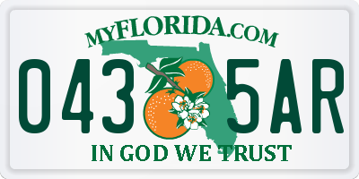 FL license plate 0435AR