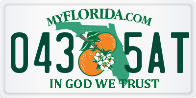 FL license plate 0435AT